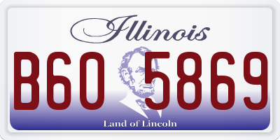 IL license plate B605869