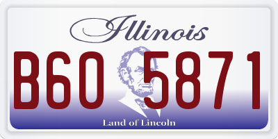 IL license plate B605871