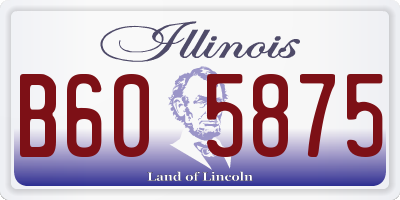 IL license plate B605875