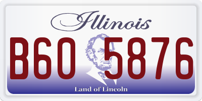IL license plate B605876