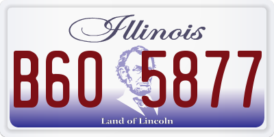 IL license plate B605877