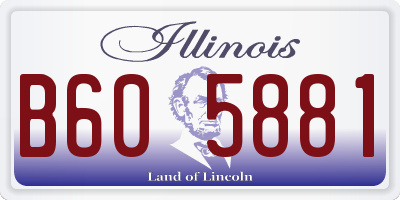 IL license plate B605881