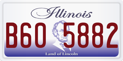 IL license plate B605882