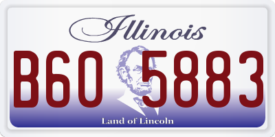 IL license plate B605883