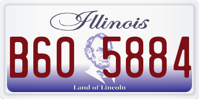 IL license plate B605884