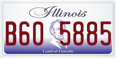 IL license plate B605885