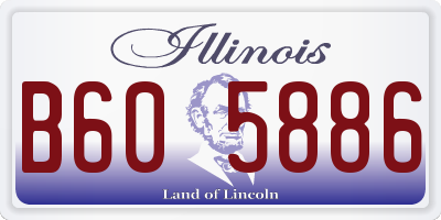 IL license plate B605886