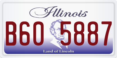IL license plate B605887
