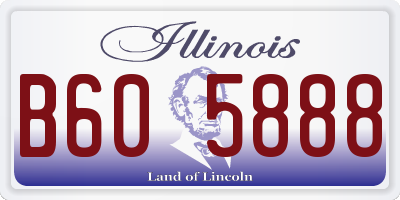 IL license plate B605888