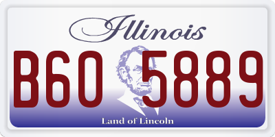 IL license plate B605889