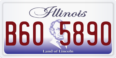 IL license plate B605890