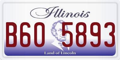 IL license plate B605893