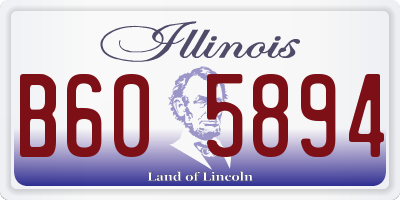 IL license plate B605894