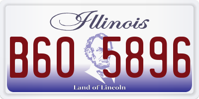 IL license plate B605896