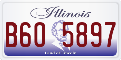 IL license plate B605897
