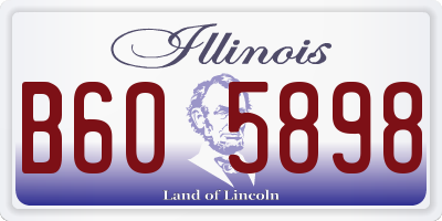 IL license plate B605898