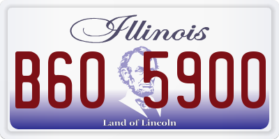 IL license plate B605900
