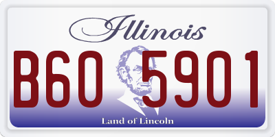 IL license plate B605901