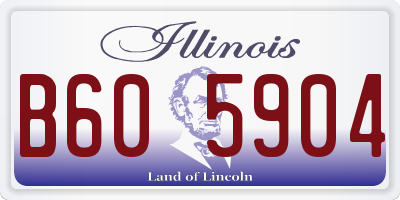 IL license plate B605904