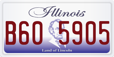 IL license plate B605905