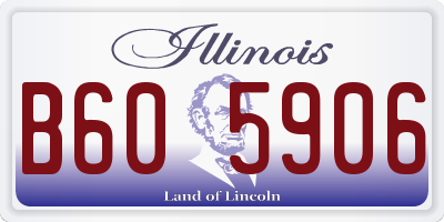 IL license plate B605906