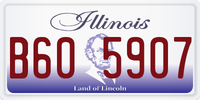 IL license plate B605907
