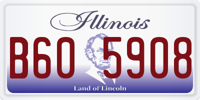 IL license plate B605908