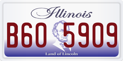 IL license plate B605909