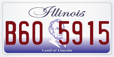 IL license plate B605915