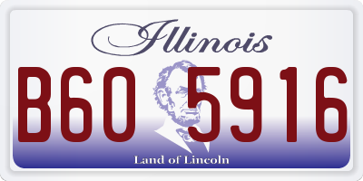 IL license plate B605916
