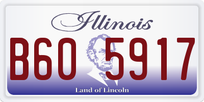 IL license plate B605917