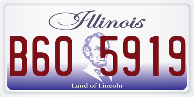 IL license plate B605919