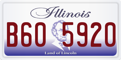 IL license plate B605920