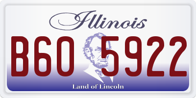 IL license plate B605922