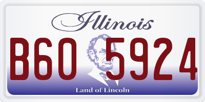 IL license plate B605924