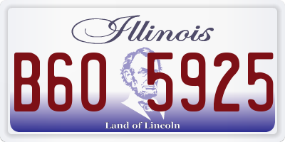 IL license plate B605925