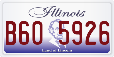 IL license plate B605926