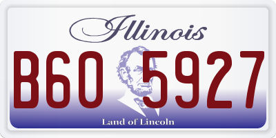IL license plate B605927