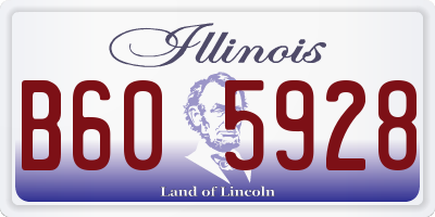 IL license plate B605928