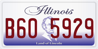 IL license plate B605929