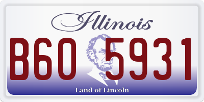 IL license plate B605931
