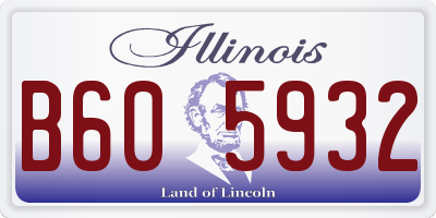 IL license plate B605932