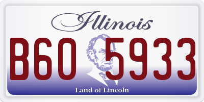 IL license plate B605933