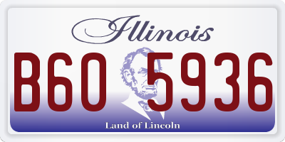 IL license plate B605936