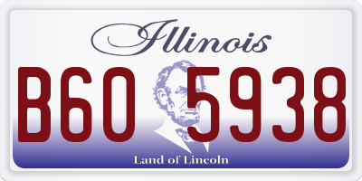IL license plate B605938