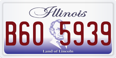 IL license plate B605939