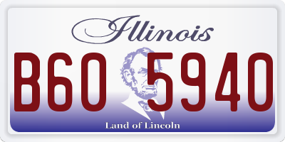 IL license plate B605940