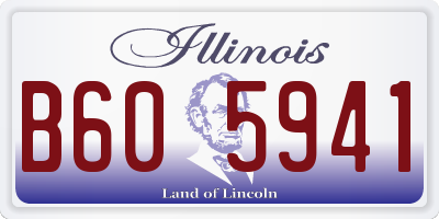 IL license plate B605941