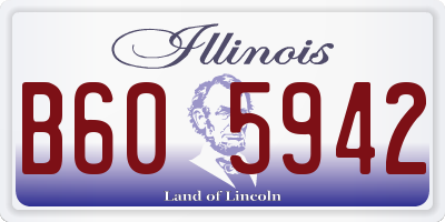 IL license plate B605942