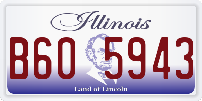 IL license plate B605943